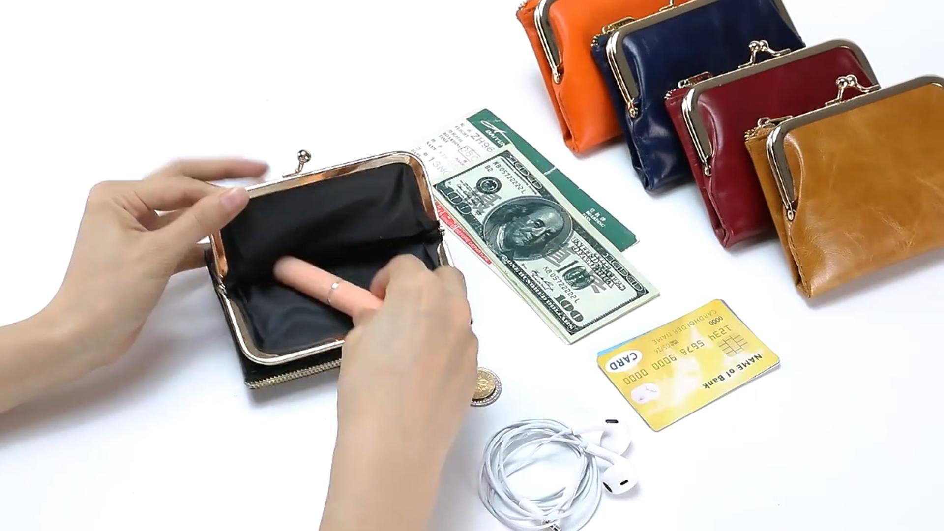 Amazon.com: Mudono Women's Small Wallet for Women Retro Leather